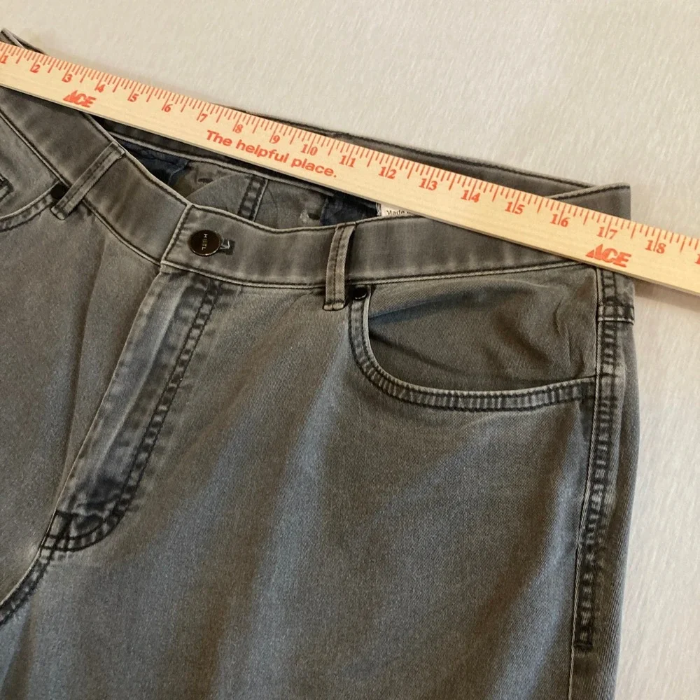 HILTL Mens 35x28 Grey Straight Leg Trousers Pants Grey Wash Made in‎ Macedonia